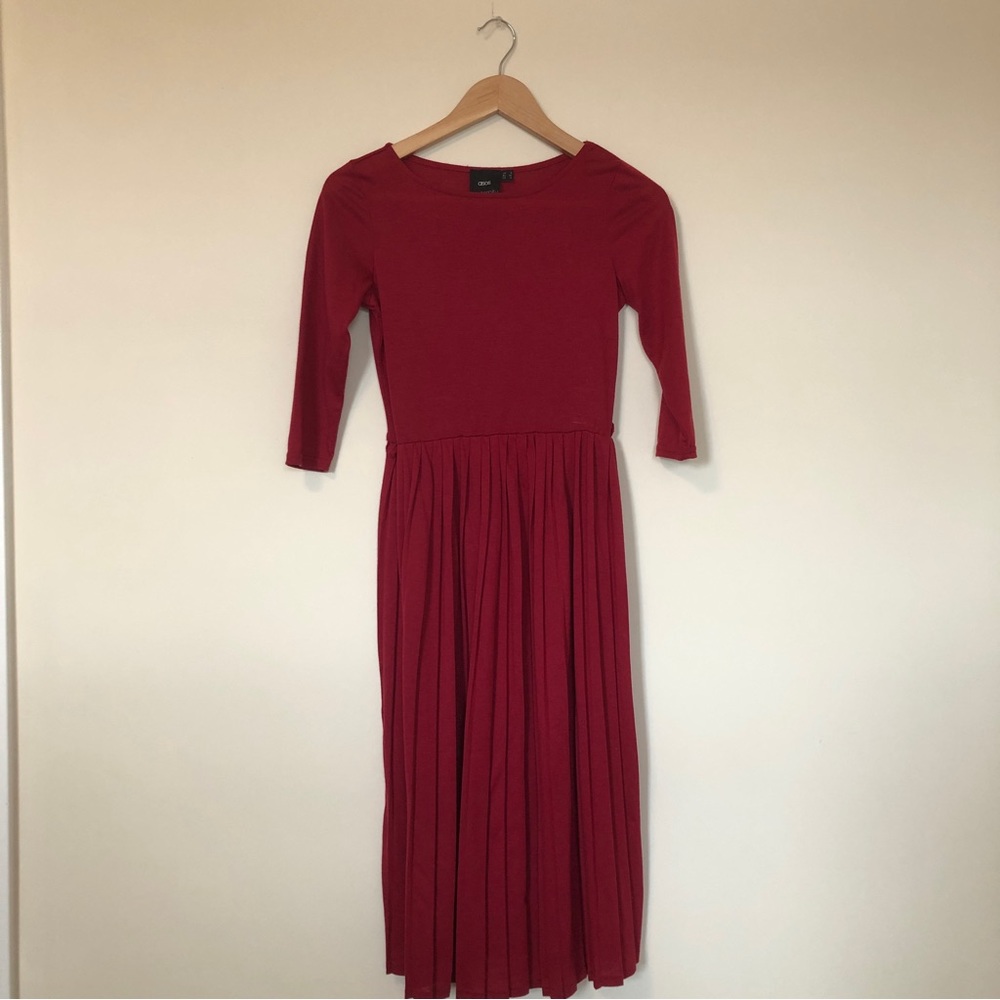 ASOS Burgundy Maternity Dress